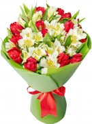 Red Tulips & Alstromerias, 3 sizes