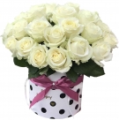 White Roses in a box - from 9 to 51