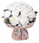 White Peonies, bouquets from 5 to 51