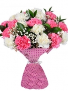 White & Pink Carnations mix .... from 9 to 101