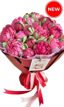 Burgundy Yummy Zephyr Peonies, 5 sizes