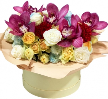 Orchids & Roses arrangement